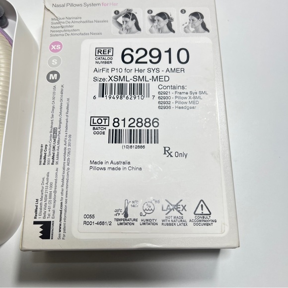 Resmed Airfit P10 For Her OPEN BOX (XS,S,M) - READ DESCRIPTION - Picture 4 of 6